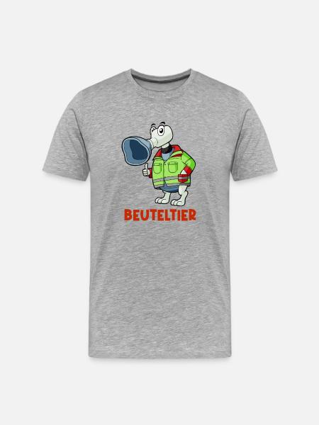 Beuteltier - Notfallmedizin & Anästhesie Buddy - Männer Premium Bio T-Shirt - Grau meliert