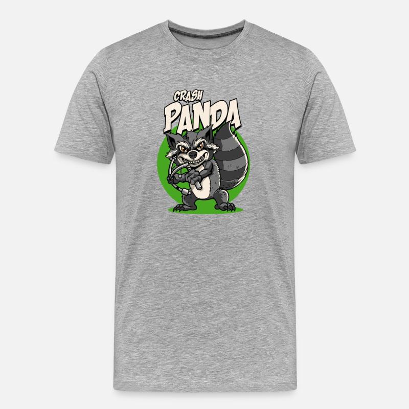 Crash Panda - Conception d’anesthésie et d’ambulancier - T-shirt bio Premium Homme - gris chiné