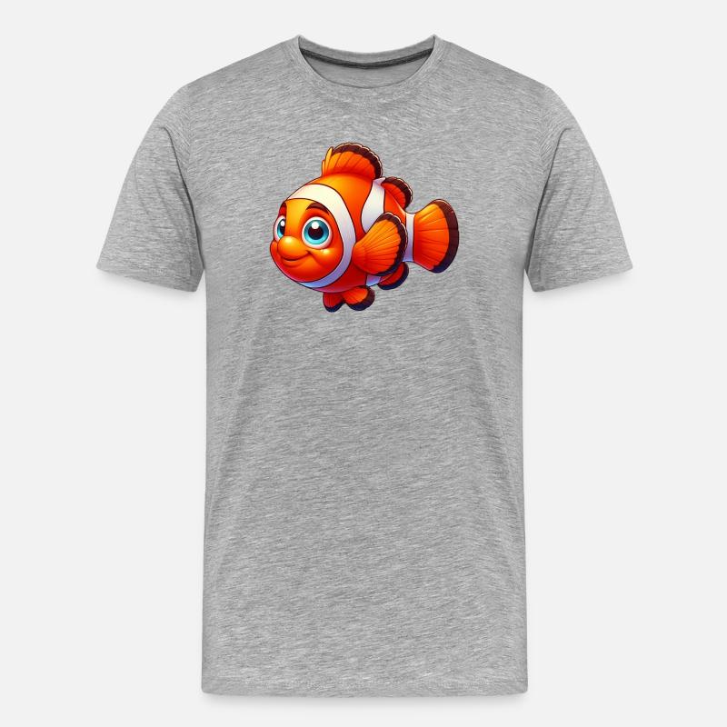 Clownfische - Männer Premium Bio T-Shirt - Grau meliert