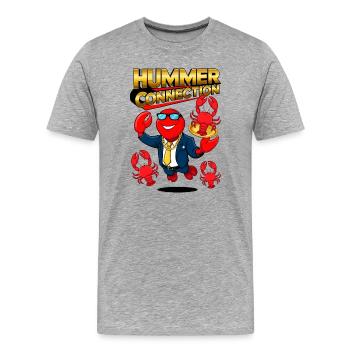Lobster Connection - Men's Premium Organic T-Shirt - heather grey - Front - Damien (186cm)