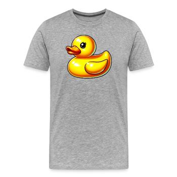 Caneton Canard Canard Canard - T-shirt bio Premium Homme - gris chiné - Devant - Damien (186cm)