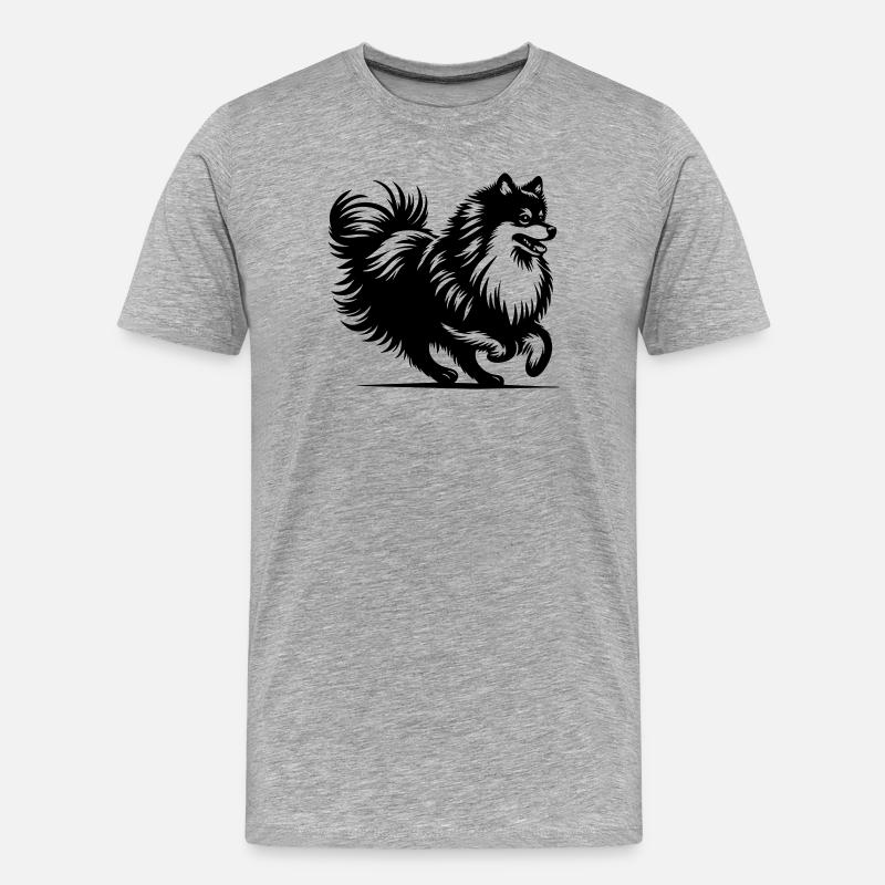 Spitz - Männer Premium Bio T-Shirt - Grau meliert