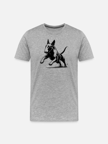 Bull terrier - Men's Premium Organic T-Shirt - heather grey