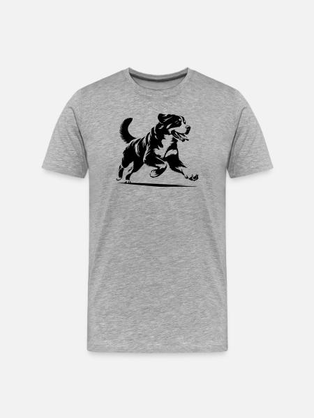 Bernese Mountain Dog - Men's Premium Organic T-Shirt - heather grey