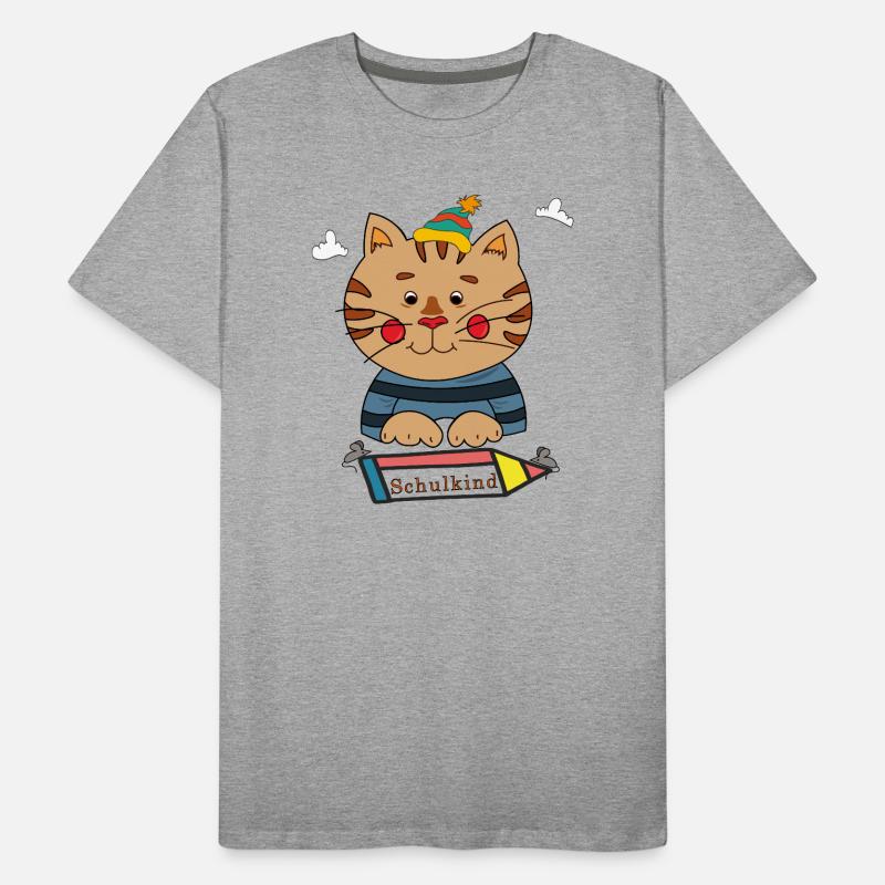 Chat écolier T-shirt bio Premium Homme