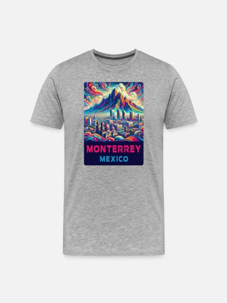 Monterrey Mexico Design - Men's Premium Organic T-Shirt - heather grey