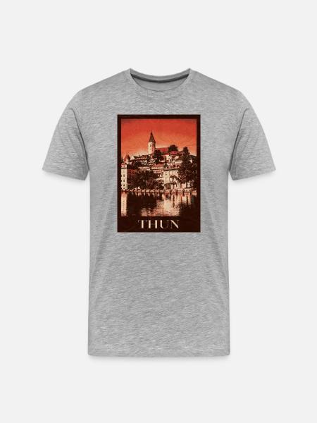 Horizon de Thoune - T-shirt bio Premium Homme - gris chiné