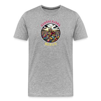 Guadalajara Mexiko Städte Design - Männer Premium Bio T-Shirt - Grau meliert - Vorne - Damien (186cm)