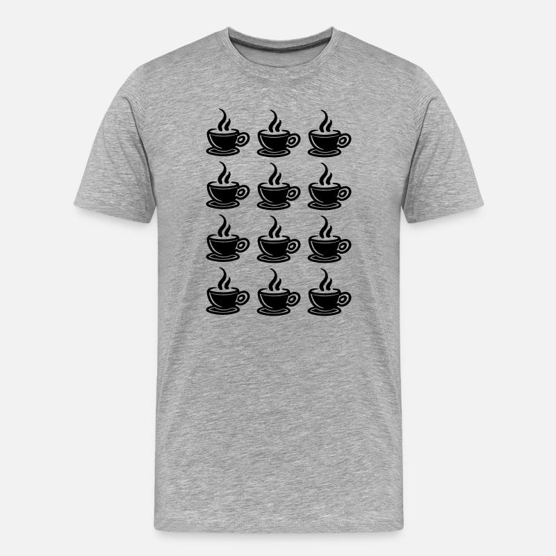 Coffee - Men's Premium Organic T-Shirt - heather grey