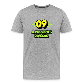 Klagende Ariégeois - Männer Premium Bio T-Shirt - Grau meliert - Vorne - Damien (186cm)