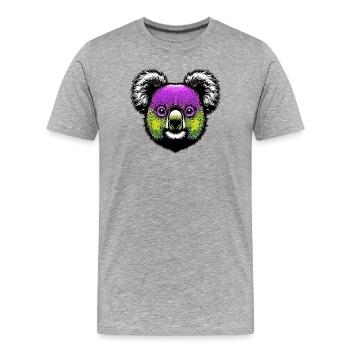 Koala - Männer Premium Bio T-Shirt - Grau meliert - Vorne - Damien (186cm)