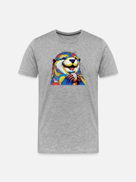 Loutre - T-shirt bio Premium Homme - gris chiné