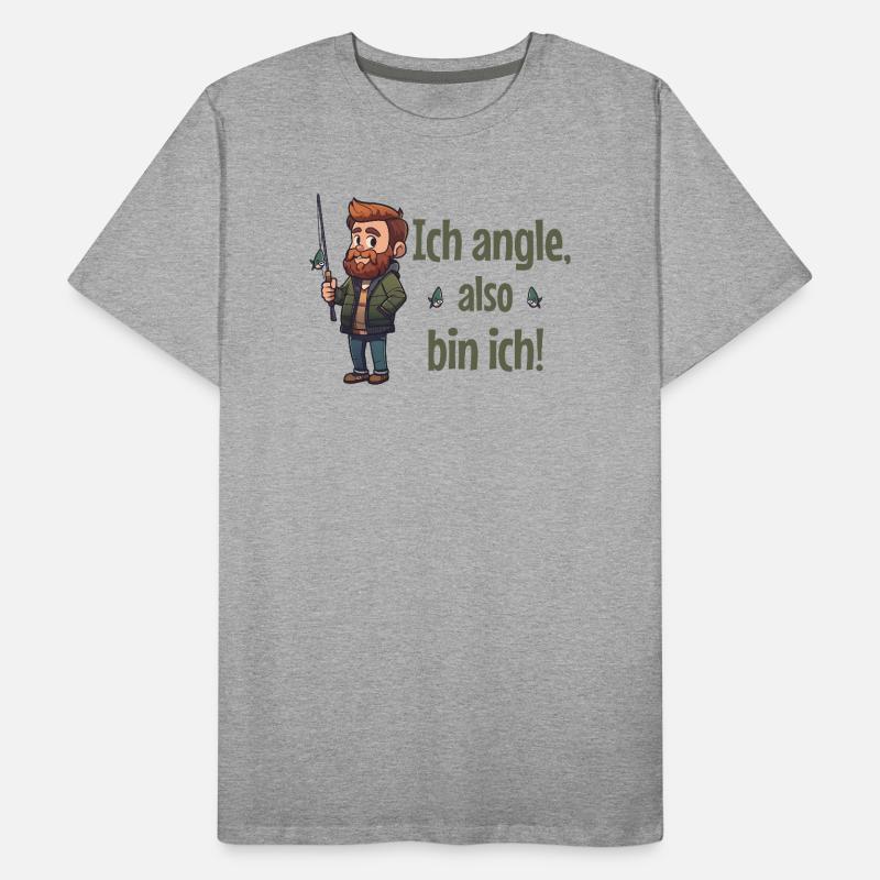 Ich angle, also bin ich! - Angler Männer Premium Bio T-Shirt