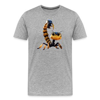 Scorpio Arachnids Scorpion Funny Scorpions - Men's Premium Organic T-Shirt - heather grey - Front - Damien (186cm)