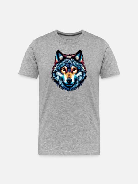 Loup - T-shirt bio Premium Homme - gris chiné