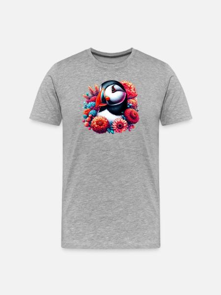 Macareux - T-shirt bio Premium Homme - gris chiné