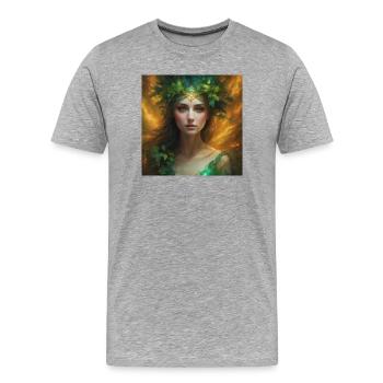 Fée - T-shirt bio Premium Homme - gris chiné - Devant - Damien (186cm)