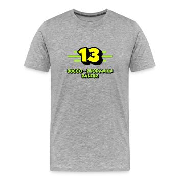 Beschwerde Bucco-Rhône - Männer Premium Bio T-Shirt - Grau meliert - Vorne - Damien (186cm)