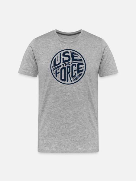 Use the force 2 - Men's Premium Organic T-Shirt - heather grey