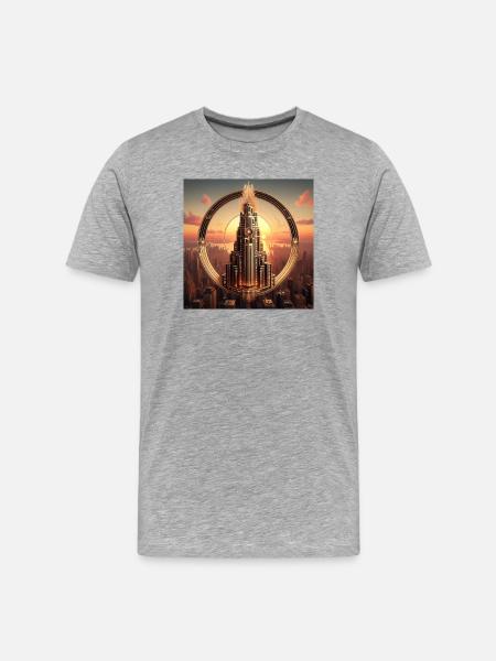 Skyscraper 4 - Men's Premium Organic T-Shirt - heather grey