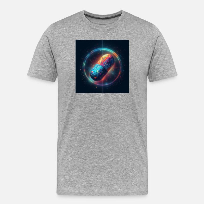 Pille 1 - Männer Premium Bio T-Shirt - Grau meliert