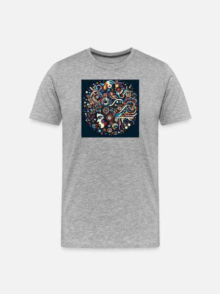 Afro Style Musical Fusion - Men's Premium Organic T-Shirt - heather grey