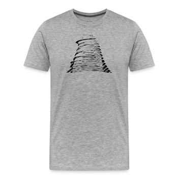ouragan orageux - T-shirt bio Premium Homme - gris chiné - Devant - Damien (186cm)