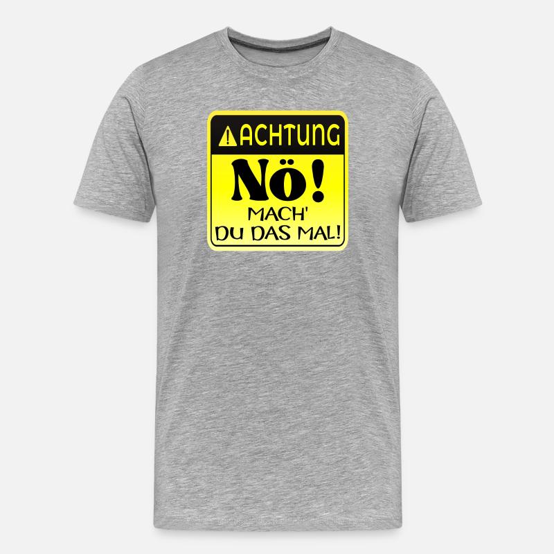 VERANTWORTUNG - Männer Premium Bio T-Shirt - Grau meliert