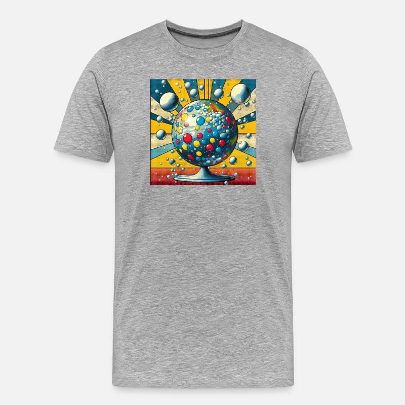 Kugel 1 - Männer Premium Bio T-Shirt - Grau meliert