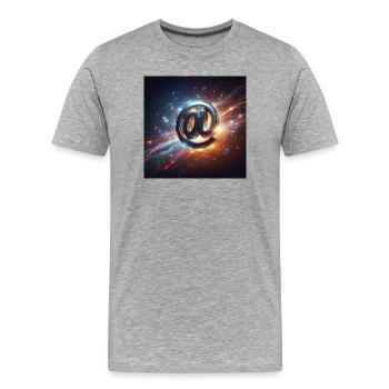 Symbol 1 - Men's Premium Organic T-Shirt - heather grey - Front - Damien (186cm)