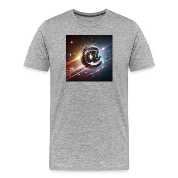 Symbol 3 - Men's Premium Organic T-Shirt - heather grey - Front - Damien (186cm)