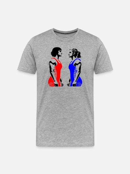 Women's Wrestling - Men's Premium Organic T-Shirt - heather grey