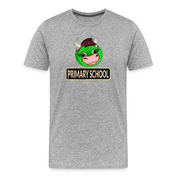 PRIMARY SCHOOL COW TENNIS - Men's Premium Organic T-Shirt - heather grey - Front - Damien (186cm)