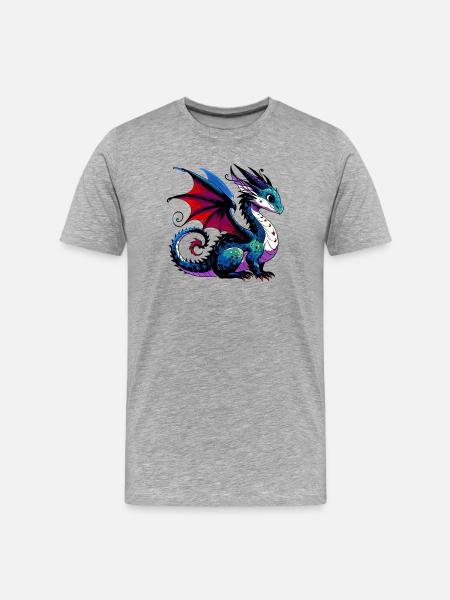 Dragon - Men's Premium Organic T-Shirt - heather grey