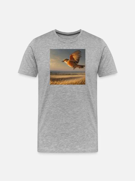 Oiseau - T-shirt bio Premium Homme - gris chiné