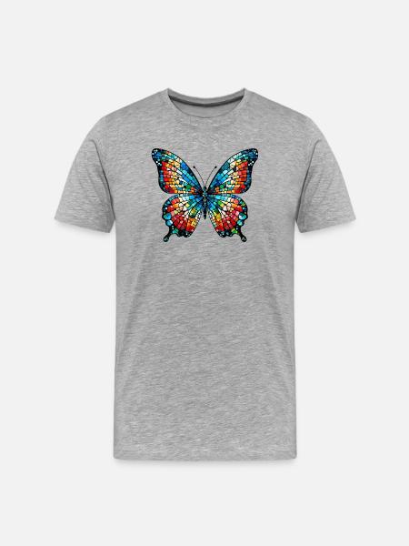 Butterfly - Men's Premium Organic T-Shirt - heather grey