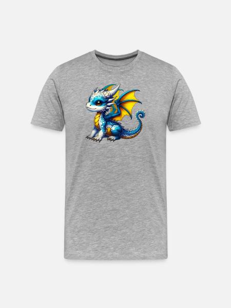 Dragon - Men's Premium Organic T-Shirt - heather grey