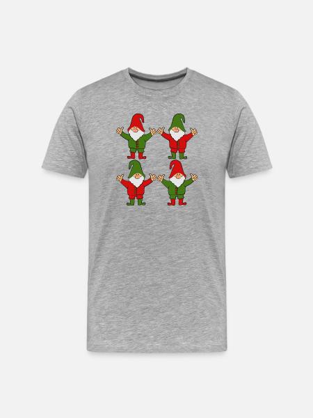 Gnome Dwarves - Men's Premium Organic T-Shirt - heather grey