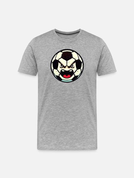 Fußball Fußball Ball - Männer Premium Bio T-Shirt - Grau meliert