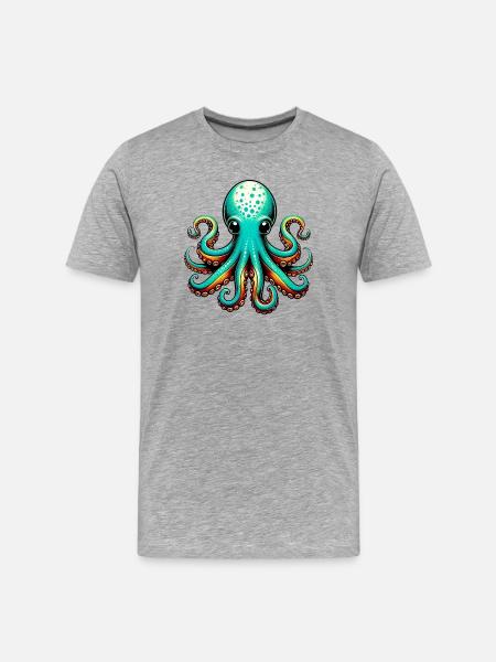 Octopus - Men's Premium Organic T-Shirt - heather grey
