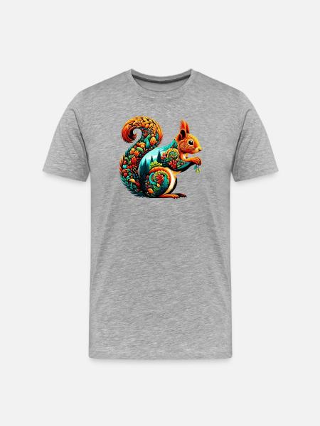 Squirrel - Men's Premium Organic T-Shirt - heather grey