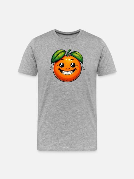 Orange Orange - Men's Premium Organic T-Shirt - heather grey