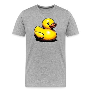 Duckling Duck Duck Duck - Men's Premium Organic T-Shirt - heather grey - Front - Damien (186cm)