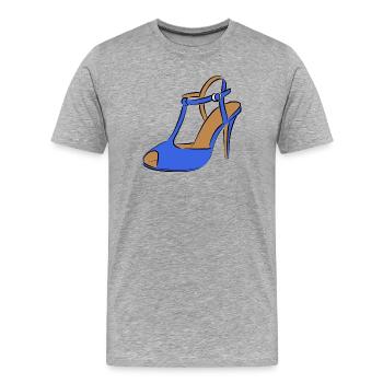 Schuh Mode - Männer Premium Bio T-Shirt - Grau meliert - Vorne - Damien (186cm)