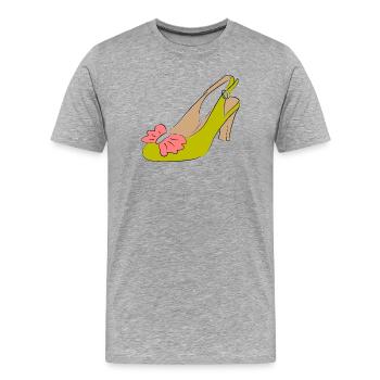 Schuh Damenschuh - Männer Premium Bio T-Shirt - Grau meliert - Vorne - Damien (186cm)