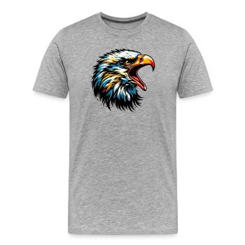 Aigle - T-shirt bio Premium Homme - gris chiné - Devant - Damien (186cm)