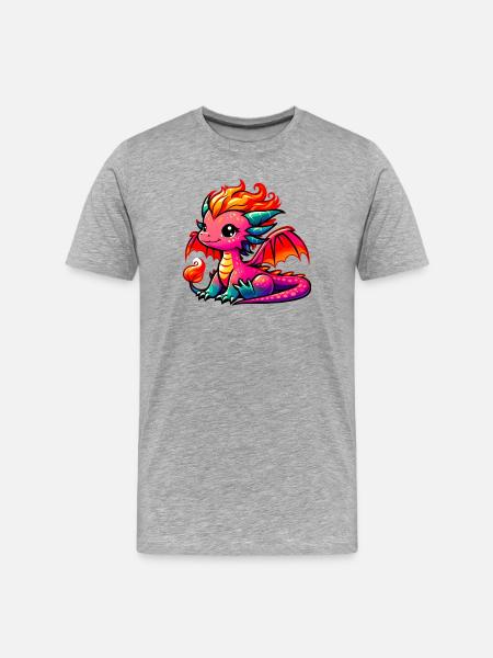 Dragon - Men's Premium Organic T-Shirt - heather grey