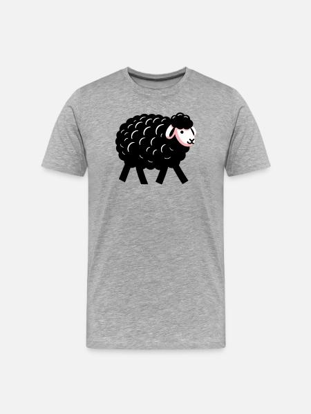 Black Sheep - Men's Premium Organic T-Shirt - heather grey