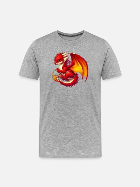 Dragon - Men's Premium Organic T-Shirt - heather grey