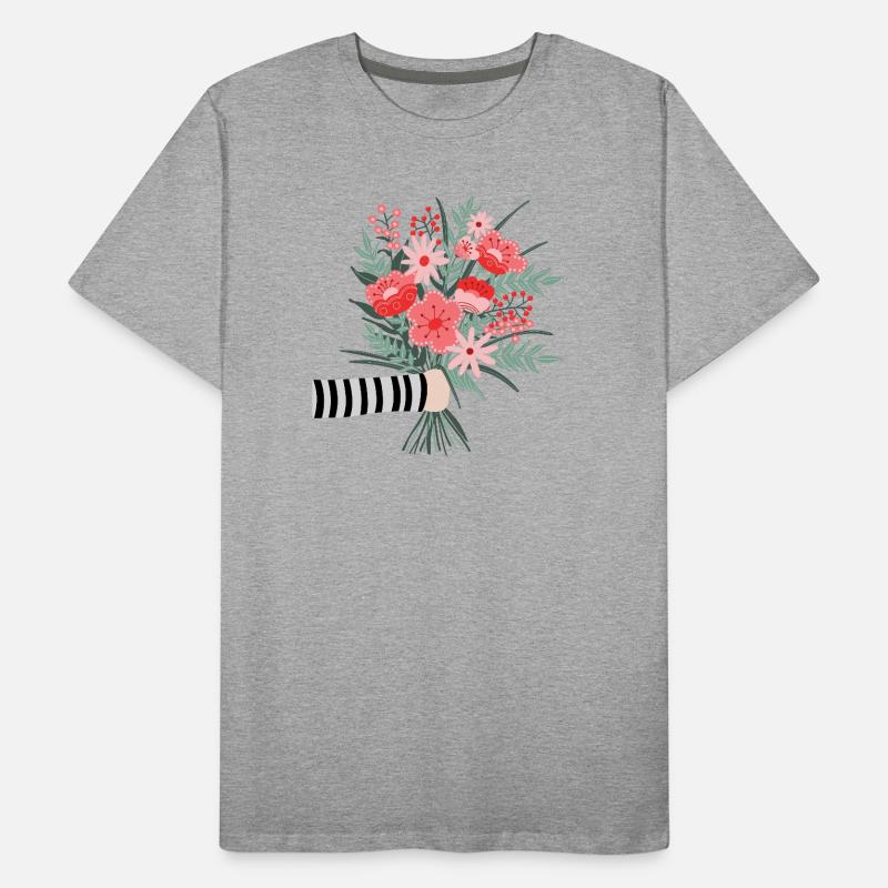 Dites simplement merci - une chère salutation aux fleurs T-shirt bio Premium Homme
